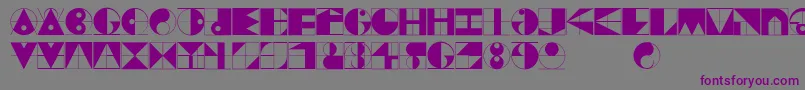 フォントGridriding – 紫色のフォント、灰色の背景