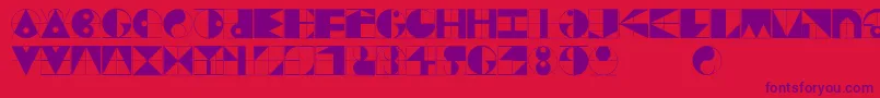 Gridriding Font – Purple Fonts on Red Background