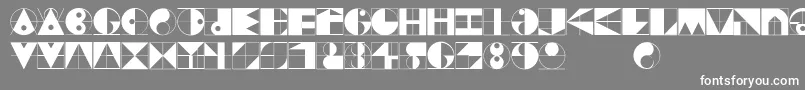 Gridriding-Schriftart – Weiße Schriften auf grauem Hintergrund