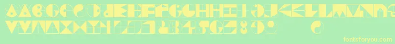Шрифт Gridriding – жёлтые шрифты на зелёном фоне