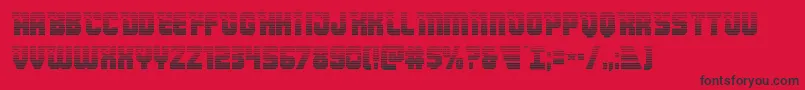 Armyrangersgrad-Schriftart – Schwarze Schriften auf rotem Hintergrund