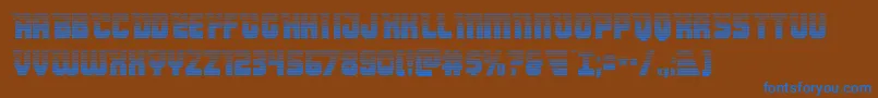 Armyrangersgrad Font – Blue Fonts on Brown Background