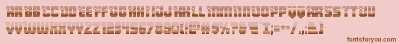 Armyrangersgrad Font – Brown Fonts on Pink Background