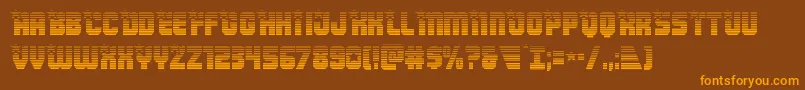 Armyrangersgrad Font – Orange Fonts on Brown Background