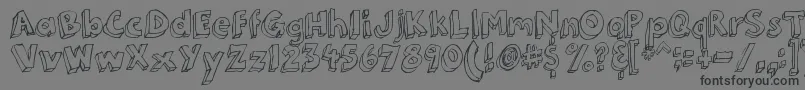 3DumbPro03-Schriftart – Schwarze Schriften auf grauem Hintergrund