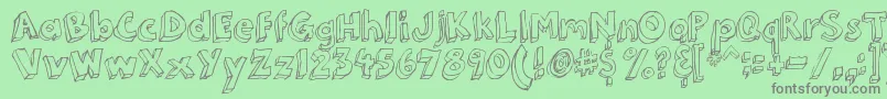 3DumbPro03 Font – Gray Fonts on Green Background