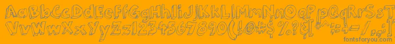 3DumbPro03 Font – Gray Fonts on Orange Background