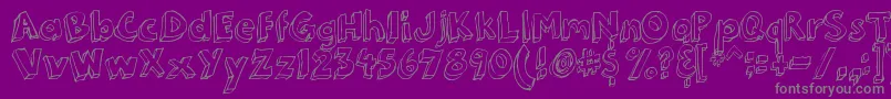 3DumbPro03 Font – Gray Fonts on Purple Background