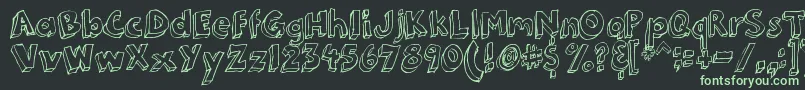 3DumbPro03 Font – Green Fonts on Black Background
