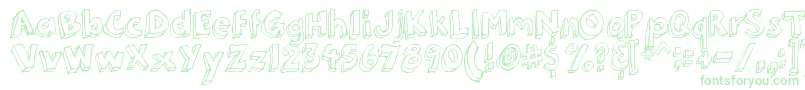 3DumbPro03 Font – Green Fonts on White Background