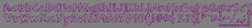 3DumbPro03 Font – Purple Fonts on Gray Background