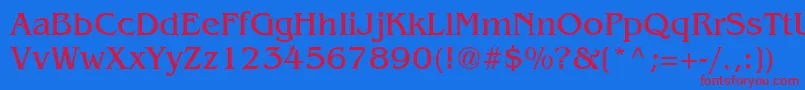 BangkokCyr Font – Red Fonts on Blue Background