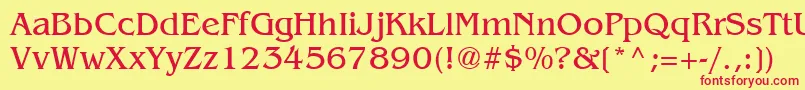 BangkokCyr Font – Red Fonts on Yellow Background