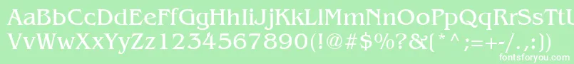 BangkokCyr Font – White Fonts on Green Background