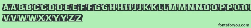 フォントGenghiskhanframedBold – 緑の背景に黒い文字