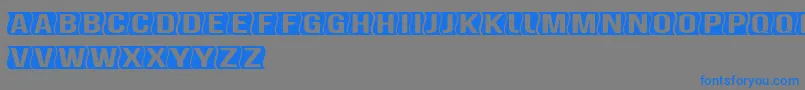 GenghiskhanframedBold Font – Blue Fonts on Gray Background