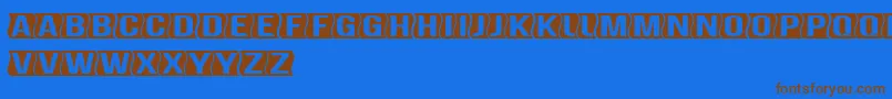 GenghiskhanframedBold Font – Brown Fonts on Blue Background