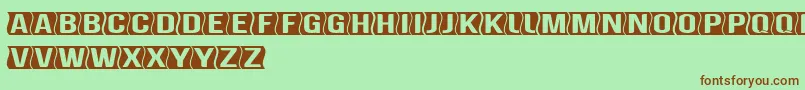 GenghiskhanframedBold Font – Brown Fonts on Green Background