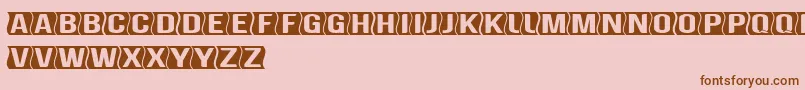 GenghiskhanframedBold Font – Brown Fonts on Pink Background