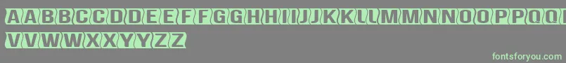 Fonte GenghiskhanframedBold – fontes verdes em um fundo cinza