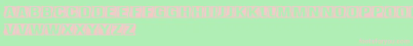 Fonte GenghiskhanframedBold – fontes rosa em um fundo verde