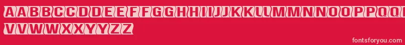 GenghiskhanframedBold Font – Pink Fonts on Red Background