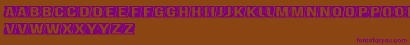 GenghiskhanframedBold Font – Purple Fonts on Brown Background