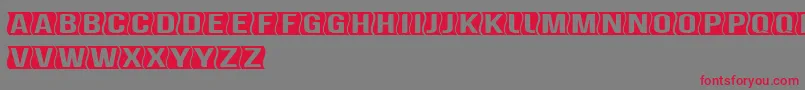 GenghiskhanframedBold Font – Red Fonts on Gray Background