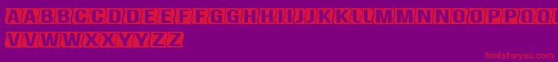 GenghiskhanframedBold Font – Red Fonts on Purple Background