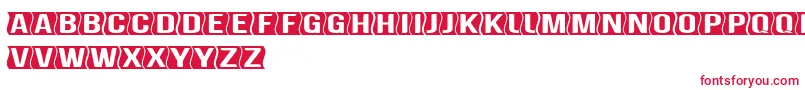 GenghiskhanframedBold Font – Red Fonts on White Background