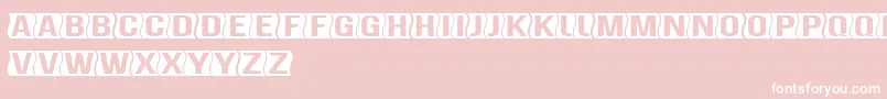 フォントGenghiskhanframedBold – ピンクの背景に白い文字