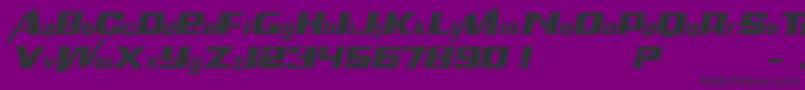 Police AirMillhouseItalic – polices noires sur fond violet