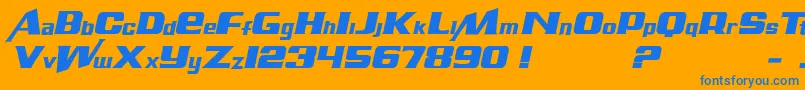 More about AirMillhouseItalic Font AirMillhouseItalic Font – Blue Fonts on Orange Background