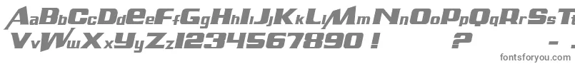 AirMillhouseItalic-fontti – harmaat kirjasimet valkoisella taustalla