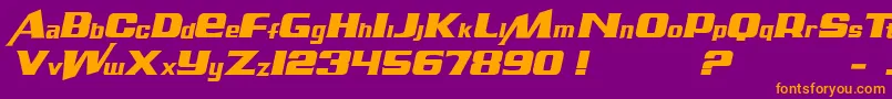 AirMillhouseItalic Font – Orange Fonts on Purple Background
