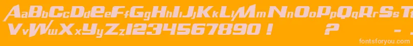 Шрифт AirMillhouseItalic – розовые шрифты на оранжевом фоне