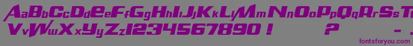 AirMillhouseItalic Font – Purple Fonts on Gray Background
