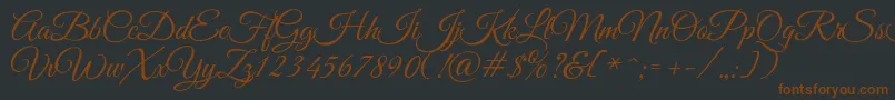 GoodVibesPro Font – Brown Fonts on Black Background