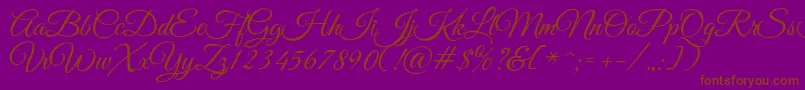 GoodVibesPro Font – Brown Fonts on Purple Background