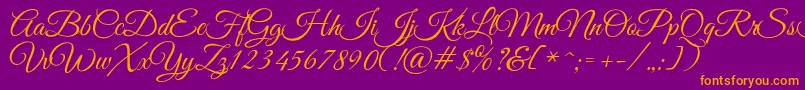 GoodVibesPro Font – Orange Fonts on Purple Background