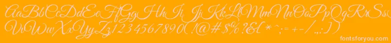 GoodVibesPro-Schriftart – Rosa Schriften auf orangefarbenem Hintergrund