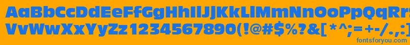 Antiqueolitcom Font – Blue Fonts on Orange Background