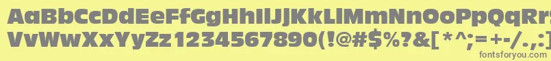 Шрифт Antiqueolitcom – серые шрифты на жёлтом фоне