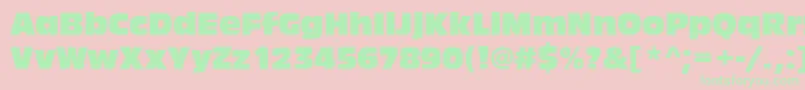 Antiqueolitcom Font – Green Fonts on Pink Background