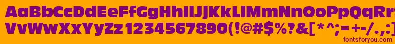 Antiqueolitcom Font – Purple Fonts on Orange Background