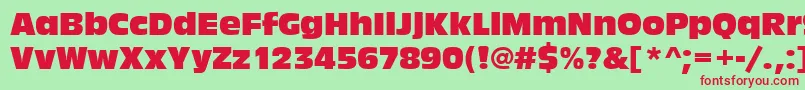 Antiqueolitcom Font – Red Fonts on Green Background