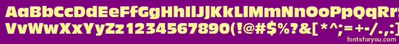 Antiqueolitcom Font – Yellow Fonts on Purple Background