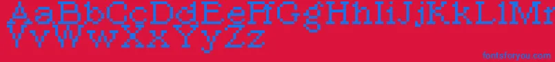 Pixroma8 Font – Blue Fonts on Red Background