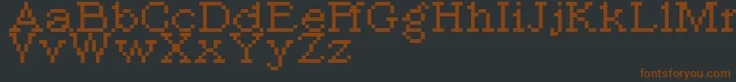 Шрифт Pixroma8 – коричневые шрифты на чёрном фоне