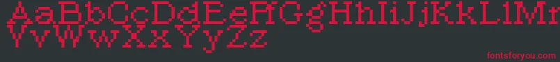 Pixroma8 Font – Red Fonts on Black Background